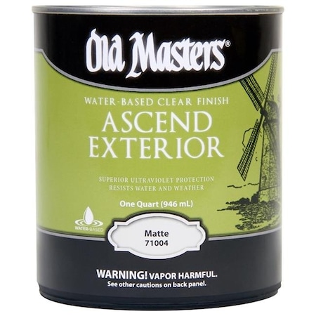 Old Masters Old Masters 7860273 1 qt. Ascend Exterior Water-Based Finish - Matte 7860273